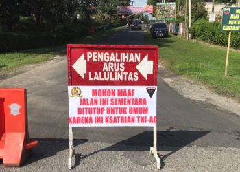 Jalan Kesatriaan Rindam I/BB Bukan Lintasan Kampanye, Ditutup Sementara