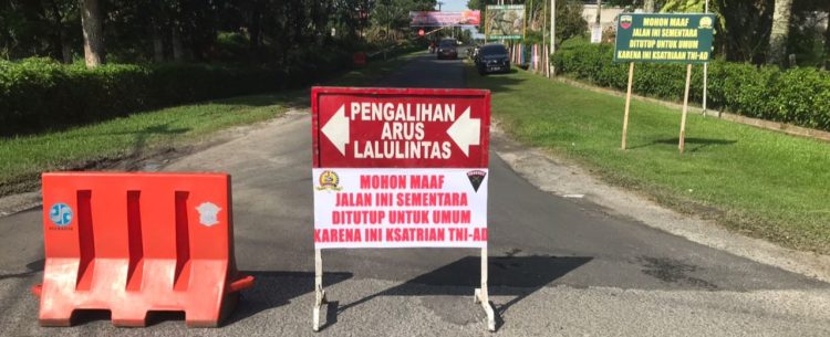 Jalan Kesatriaan Rindam I/BB Bukan Lintasan Kampanye, Ditutup Sementara